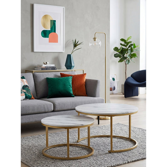 Jenson Coffee Tables White 80x80x47