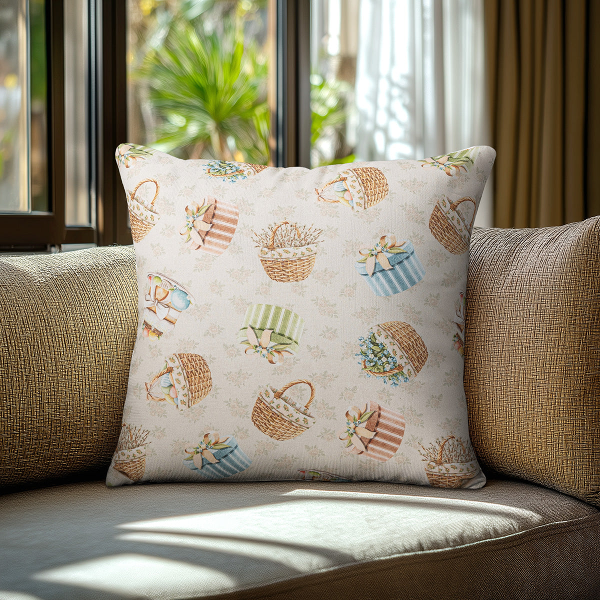 Μαξιλαροθήκη Καλάθια 40x40εκ