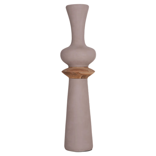 ΔΙΑΚΟΣΜΗΤΙΚΟ ΒΑΖΟ ΔΑΠΕΔΟΥ NEBULA FIBER CEMENT TAUPE ΞΥΛΟ ΤΕΑΚ Φ45x172