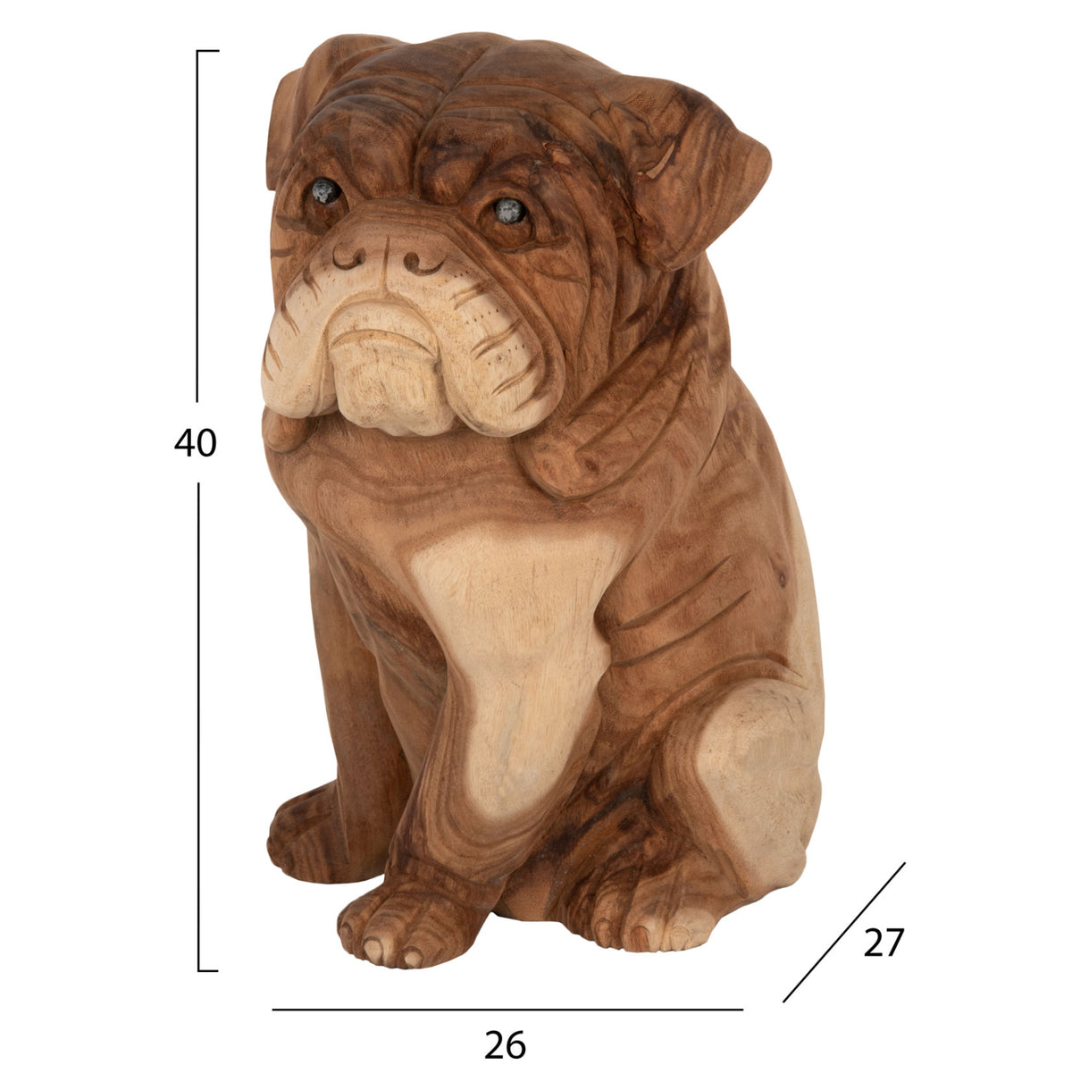 ΔΙΑΚΟΣΜΗΤΙΚΟ ΔΑΠΕΔΟΥ DOZER BULLDOG ΞΥΛO SUAR ΣΕ ΦΥΣΙΚΟ ΧΡΩΜΑ 26x27x40