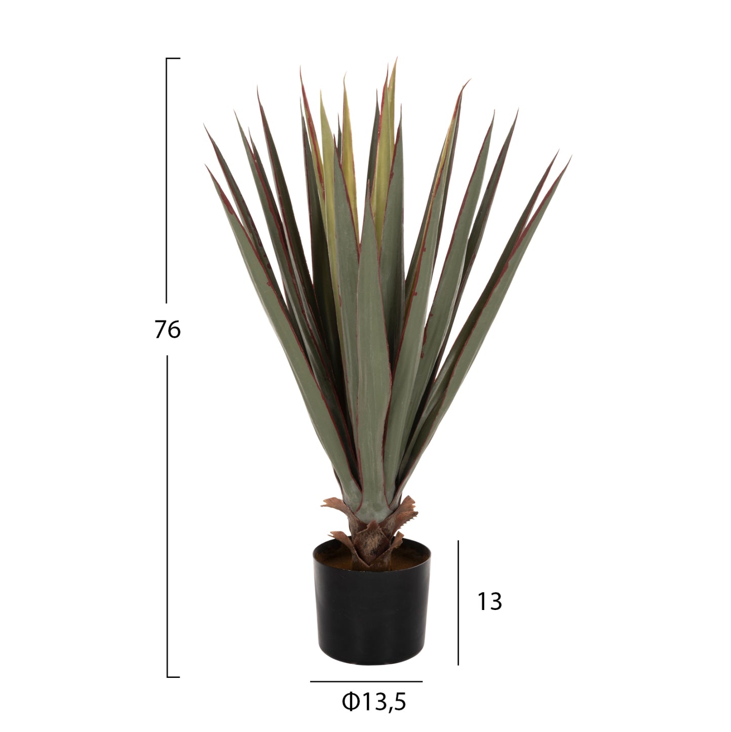 ΔΙΑΚΟΣΜΗΤΙΚΟ ΣΥΝΘΕΤΙΚΟ ΦΥΤΟ SISAL AGAVE ΣΕ ΓΛΑΣΤΡΑ Φ13,5x13-76