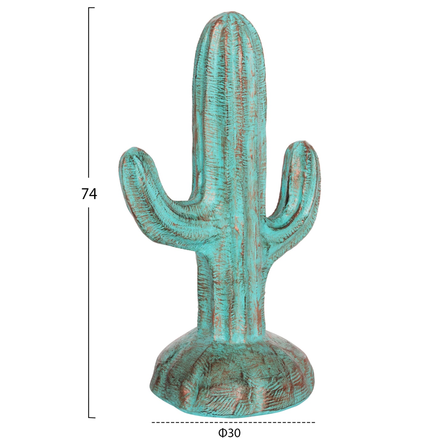 ΔΙΑΚΟΣΜΗΤΙΚΟΣ ΚΑΚΤΟΣ ΔΑΠΕΔΟΥ CACTUS ΓΥΨΟΣ ΣΕ ΤΙΡΚΟΥΑΖ 42x30x74