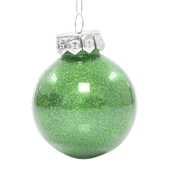 ΜΠΑΛΑ ΠΛΑΣΤΙΚΗ PET ΠΡΑΣΙΝΗ ΓΥΑΛΙΣΤΕΡΗ ΜΕ GLITTER ΣΕΤ 12 ΤΜΧ 6εκ