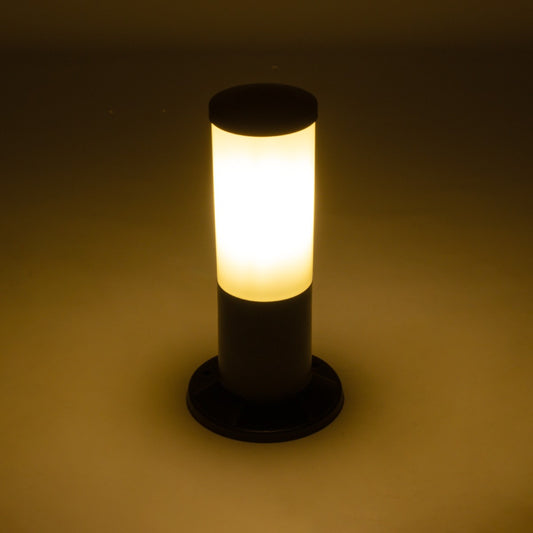 GARDENIO 203-0249 Μοντέρνο Επιδαπέδιο Φωτιστικό Κολωνάκι Κήπου Μονόφωτο 1 x E27 IP44 Μαύρο Πλαστικό - Μ15 x Π15 x Υ31