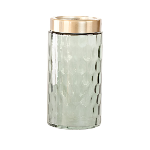 ΓΥΑΛΙΝΟ ΒΑΖΟ ΠΡΑΣΙΝΟ ΜΕ ΧΡΥΣΟ 11x11x22