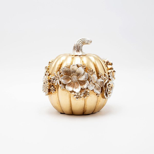 ΔΙΑΚΟΣΜΗΤΙΚΗ ΚΟΛΟΚΥΘΑ ΜΕ ΛΟΥΛΟΥΔΙΑ ΠΟΛΥΡΕΖΙΝ ΧΡΥΣΟ-ΑΣΗΜΙ 14.8x14.4x14.2