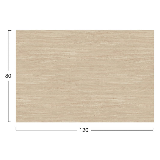HPL RECTANGULAR TABLETOP TRAVERTINE 120x80cm