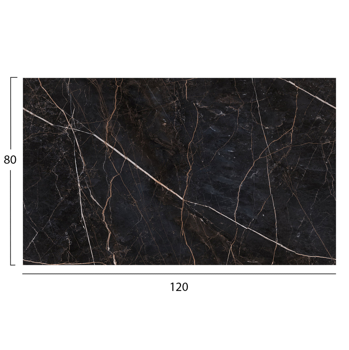 ΕΠΙΦΑΝΕΙΑ ΤΡΑΠΕΖΙΟΥ HPL ΟΡΘΟΓΩΝΙΑ BLACK MARBLE 120x80εκ