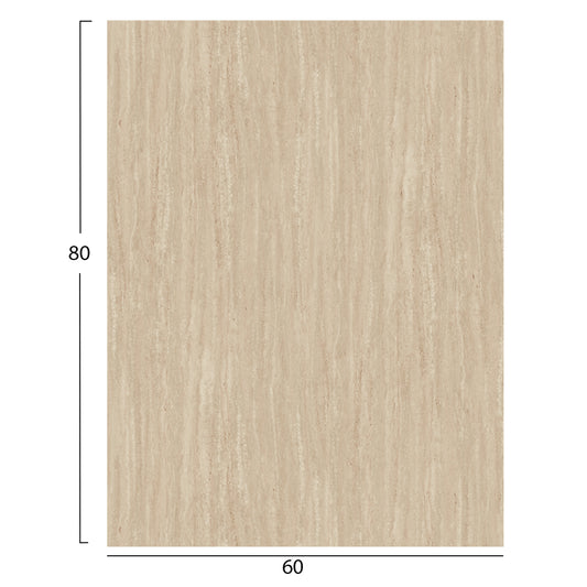 RECTANGULAR HPL TABLETOP TRAVERTINE STONE 60x80cm