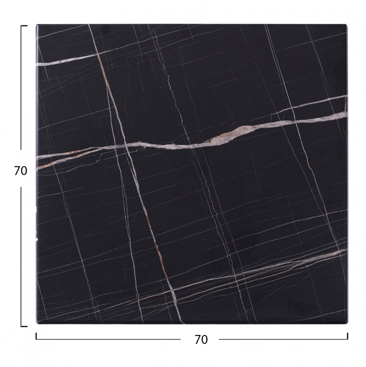 WERZALIT TABLETOP BLACK MARBLE 70x70x3.5