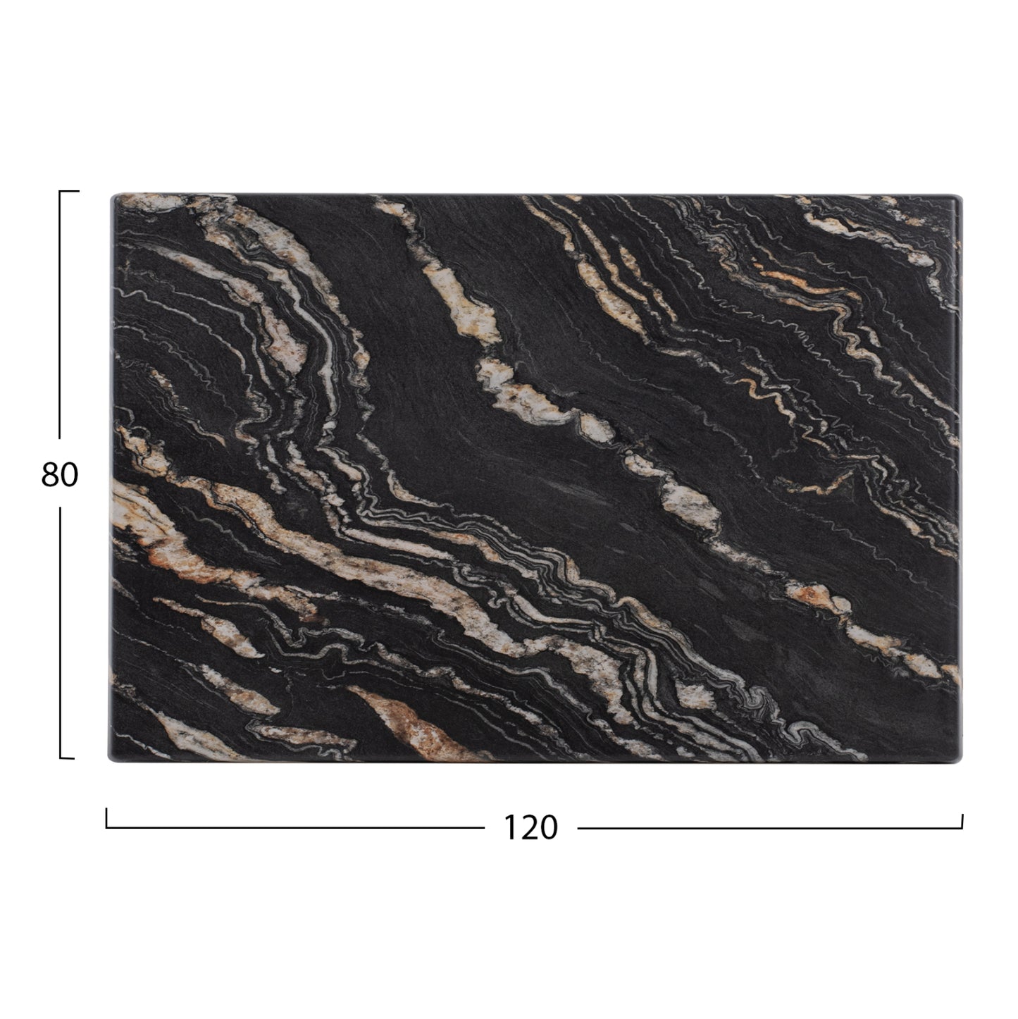 ΕΠΙΦΑΝΕΙΑ ΤΡΑΠΕΖΙΟΥ WERZALIT BLACK GOLD MARBLE 120x80x3.5