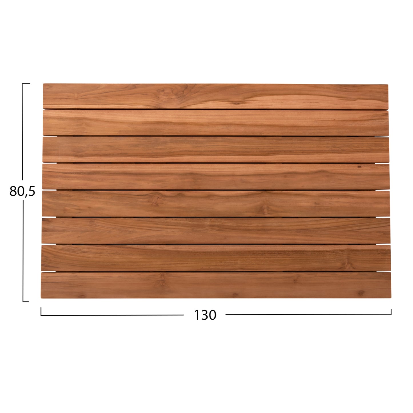 TEAK WOOD TABLETOP NATURAL RECTANGULAR SOLID 130x80.5x2.5