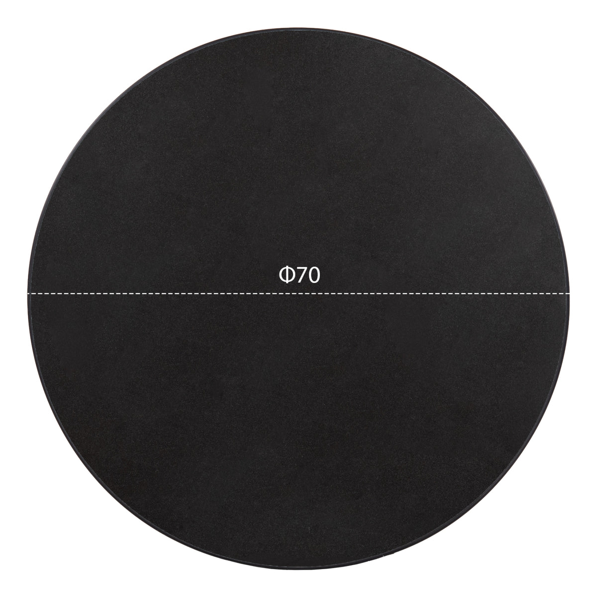 SINTERED STONE TABLE TOP WITH BLACK ALU FRAME D70cm
