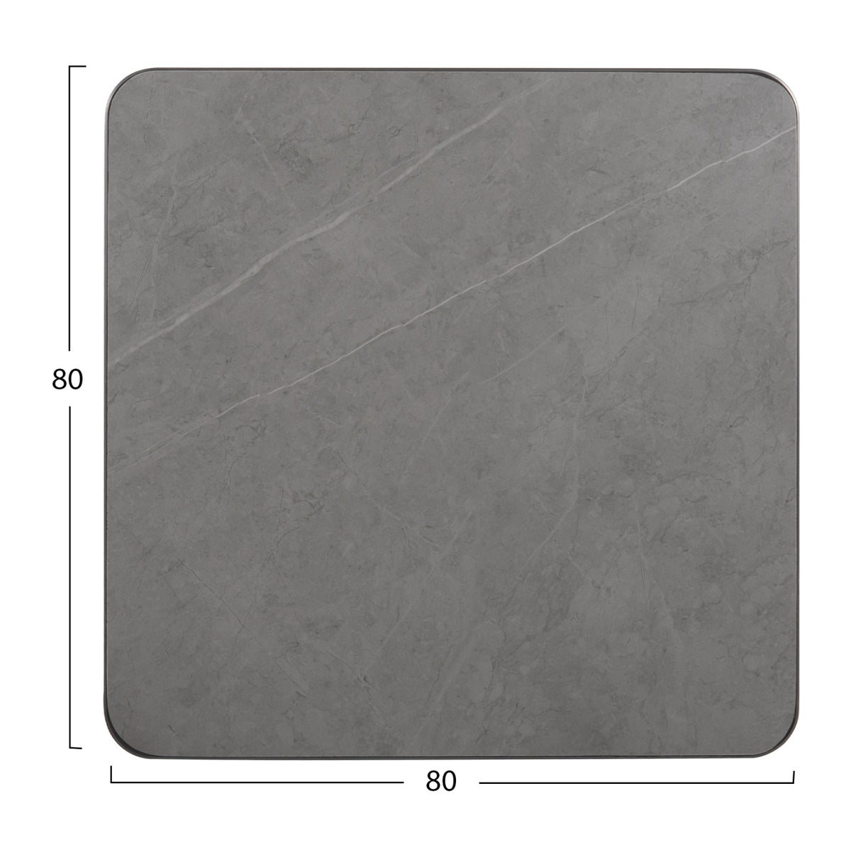 ΕΠΙΦΑΝΕΙΑ ΤΡΑΠΕΖΙΟΥ SINTERED STONE GREY MARBLE ΠΛΑΙΣΙΟ ALU ΓΚΡΙ 80x80εκ