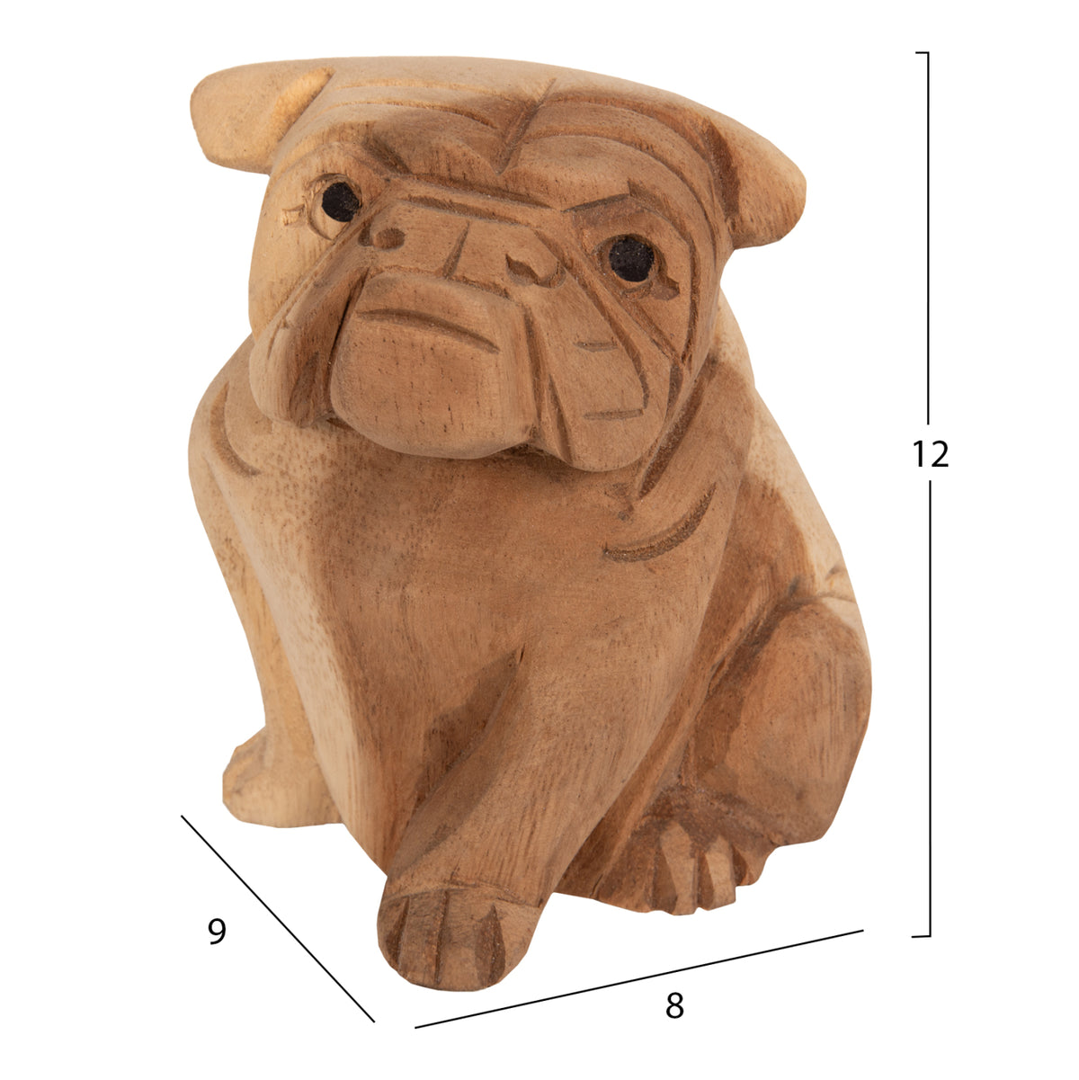 ΕΠΙΤΡΑΠΕΖΙΟ ΔΙΑΚΟΣΜΗΤΙΚΟ DOZER BULLDOG ΞΥΛΟ SUAR ΣΕ ΦΥΣΙΚΟ ΧΡΩΜΑ 9x8x12