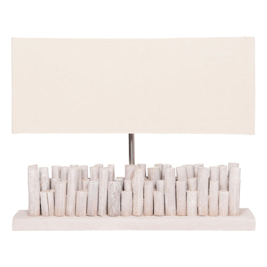 ΕΠΙΤΡΑΠΕΖΙΟ ΦΩΤΙΣΤΙΚΟ TWIGGY DRIFTWOOD & ΚΑΠΕΛΟ ΣΕ ΛΕΥΚΟ 50,5x16,5x40