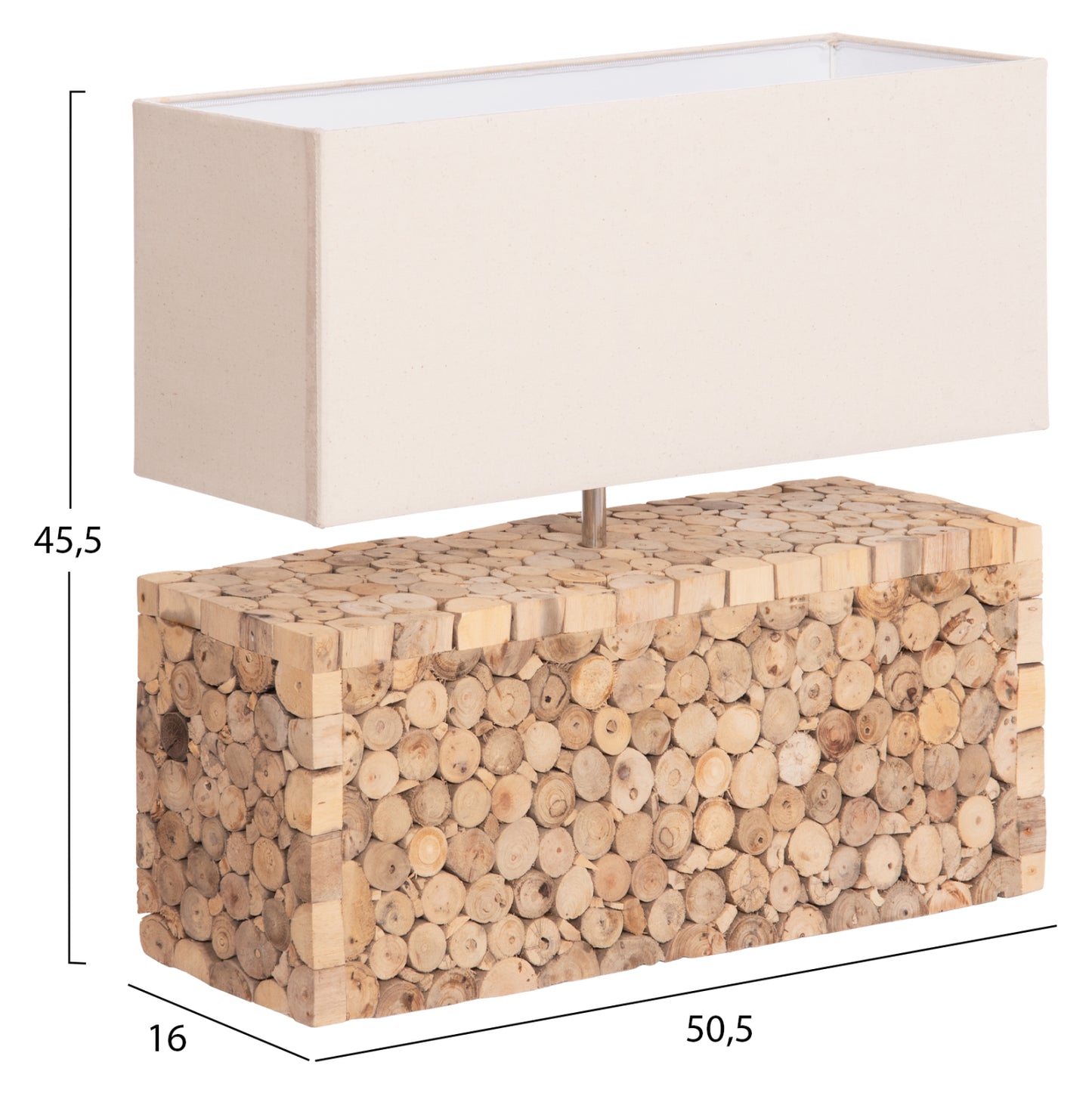 ΕΠΙΤΡΑΠΕΖΙΟ ΦΩΤΙΣΤΙΚΟ TWIGGY DRIFTWOOD & ΛΕΥΚΟ ΚΑΠΕΛΟ 50.5x16x45.5