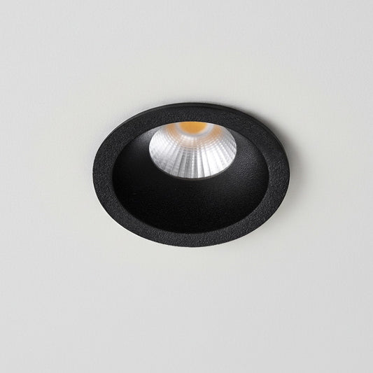 DOT KLV-101-0299 Χωνευτό Φωτιστικό Downlight Σποτ LED 5W 625lm 38° AC 220-240V IP20 Θερμό Λευκό 2700K - Bridgelux COB Chip & TÜV SÜD Driver - Μαύρο Ματ - Μ4 x Π4 x Υ5.9 / Q3.5