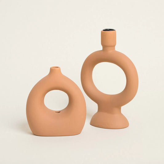 Βάζο Κεραμικό Κάμελ Sofia 16x14εκ