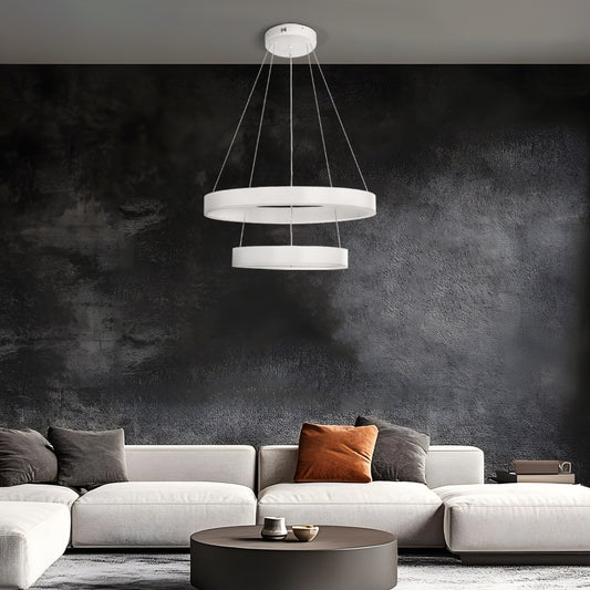 VENOM 61186 Μοντέρνο Κρεμαστό Φωτιστικό Οροφής LED 75W 8818lm 120° AC 220-240V IP20 Ρυθμιζόμενο Λευκό CCT με Χειριστήριο από 2700K έως 6000K Dimmable - Lumileds SMD Chip - Λευκό Ματ - Μ60 x Π60 x Υ40