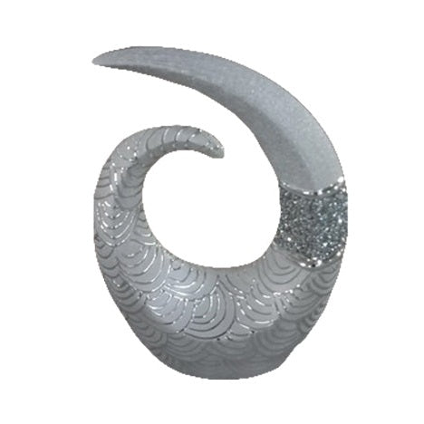 Κεραμικό Διακοσμητικό Βάζο Φλόγα Ζαχαρί/Ασημί 20x10x30