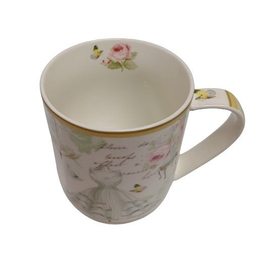 Πορσελάνινη Κούπα Vintage Ρομαντικό Φόρεμα 380ml