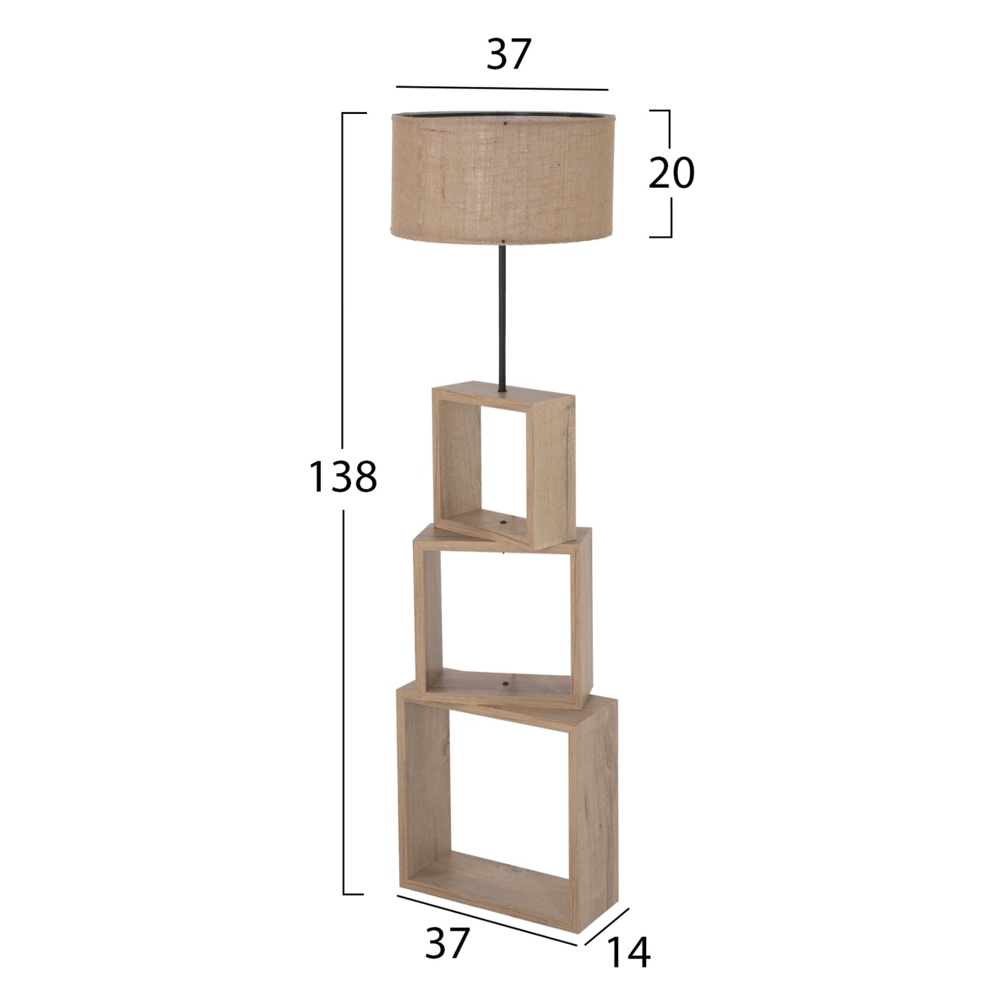 ΦΩΤΙΣΤΙΚΟ ΔΑΠΕΔΟΥ MDF ΣΟΝΑΜΑ ΜΠΕΖ ΚΑΠΕΛΟ Φ38x140