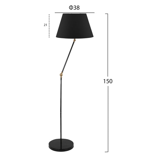 ΦΩΤΙΣΤΙΚΟ ΔΑΠΕΔΟΥ ΜΕΤΑΛΛΙΚΟ ΜΑΥΡΟ Φ38x150