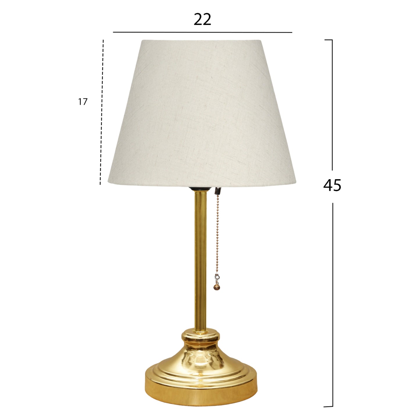 ΦΩΤΙΣΤΙΚΟ ΕΠΙΤΡΑΠΕΖΙΟ ΕΚΡΟΥ ΧΡΥΣΟ Φ22x45