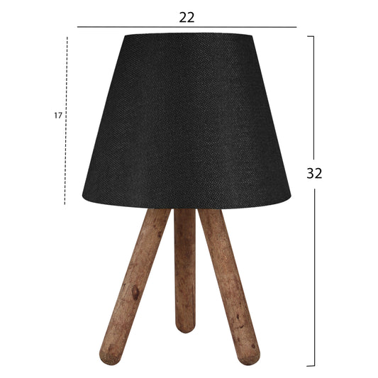 ΦΩΤΙΣΤΙΚΟ ΕΠΙΤΡΑΠΕΖΙΟ ΜΑΥΡΟ ΚΑΡΥΔΙ Φ22x32