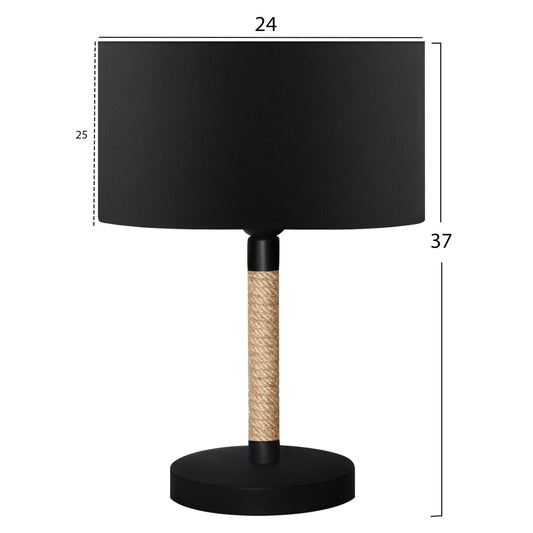 TABLE LAMP BLACK D24x37