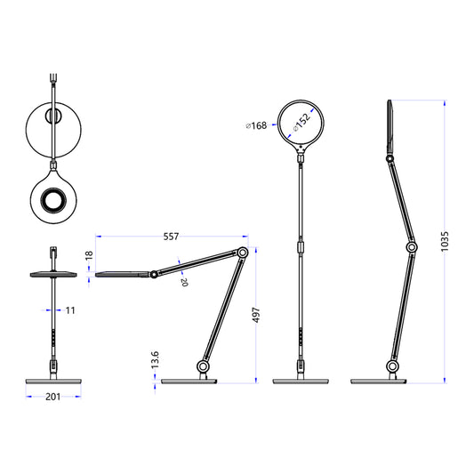ΦΩΤΙΣΤΙΚΟ ΓΡΑΦΕΙΟΥ LED BLAIN PRO ΧΡΥΣΟ ΧΡΩΜΑ ABS 55,7x49,7εκ