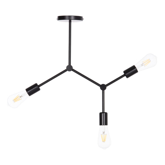 ΦΩΤΙΣΤΙΚΟ ΟΡΟΦΗΣ 3ΦΩΤΟ LIGHTY ΜΕΤΑΛΛΟ ΣΕ ΜΑΥΡΟ 52x5x48