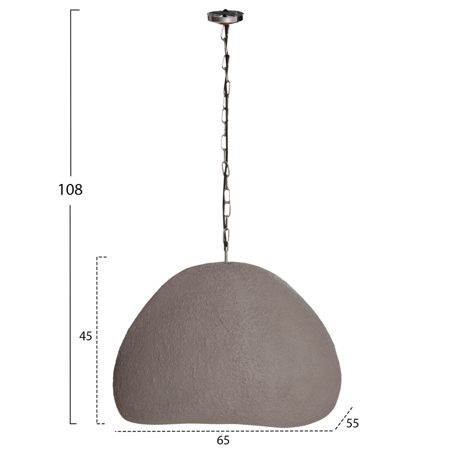 ΦΩΤΙΣΤΙΚΟ ΟΡΟΦΗΣ ΚΡΕΜΑΣΤΟ JAYLEN FIBER CEMENT ΓΚΡΙ 65x55x45