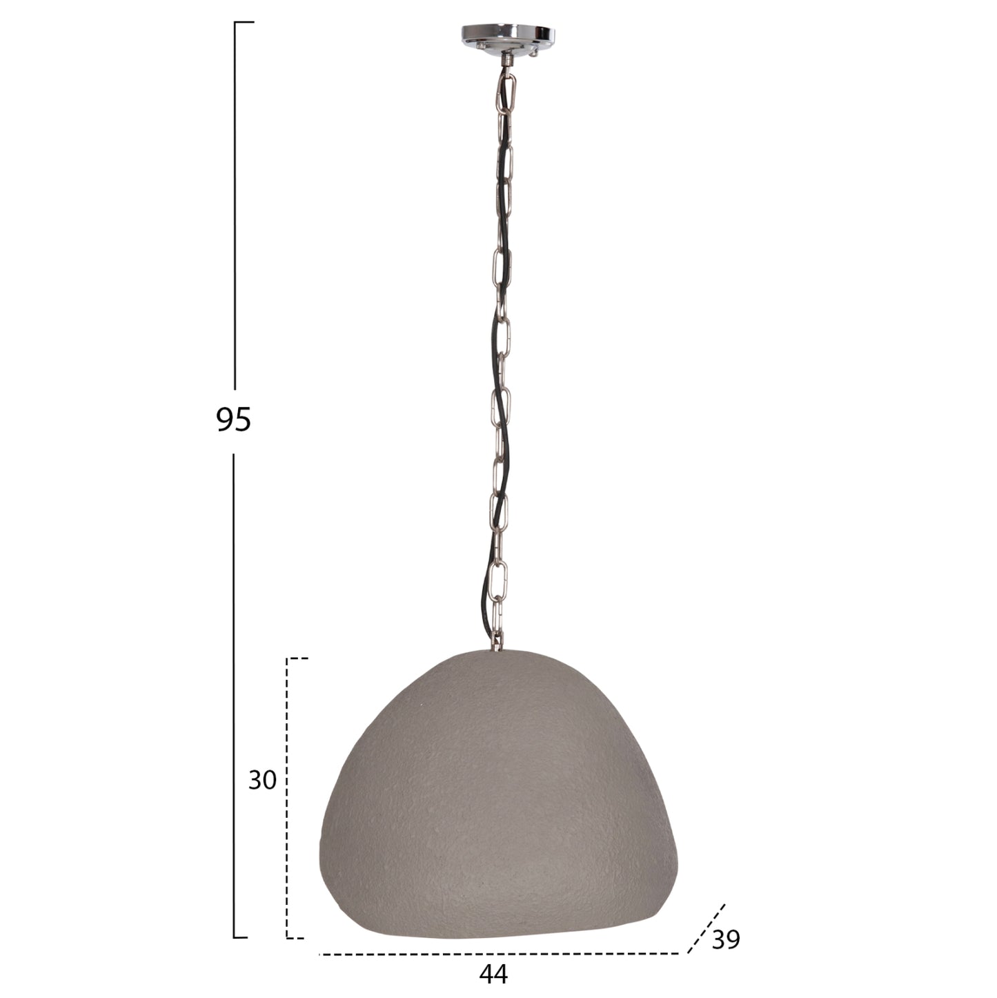 ΦΩΤΙΣΤΙΚΟ ΟΡΟΦΗΣ ΚΡΕΜΑΣΤΟ JAYLEN FIBER CEMENT ΓΚΡΙ 44x39x30