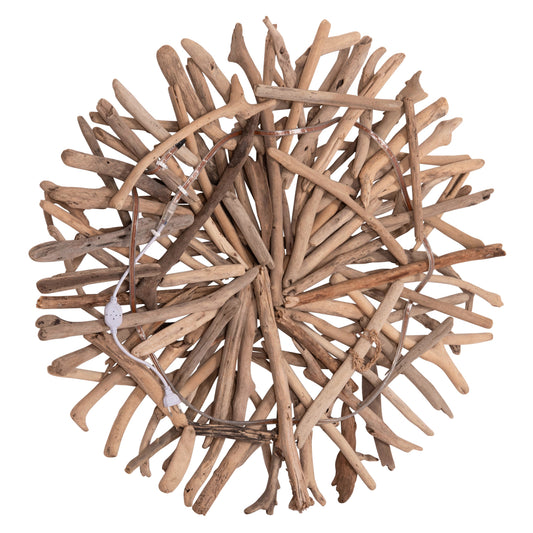 ILLUMINATED DECORATIVE WALL ART DREAMER DRIFTWOOD WITH LED STRIP Ø90x7