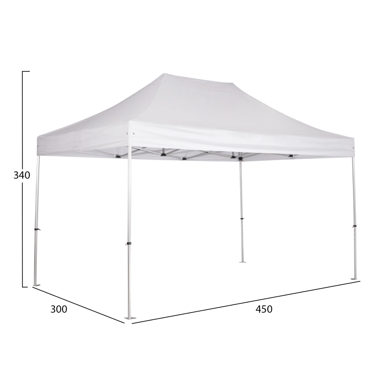 GAZEBO ΕΠΑΓΓΕΛΜΑΤΙΚΟ ΒΑΡΕΩΣ ΤΥΠΟΥ CRESSEN ΠΤΥΣΣΟΜΕΝΟ ΑΛΟΥΜΙΝΙΟΥ 3x4,5x3,4m