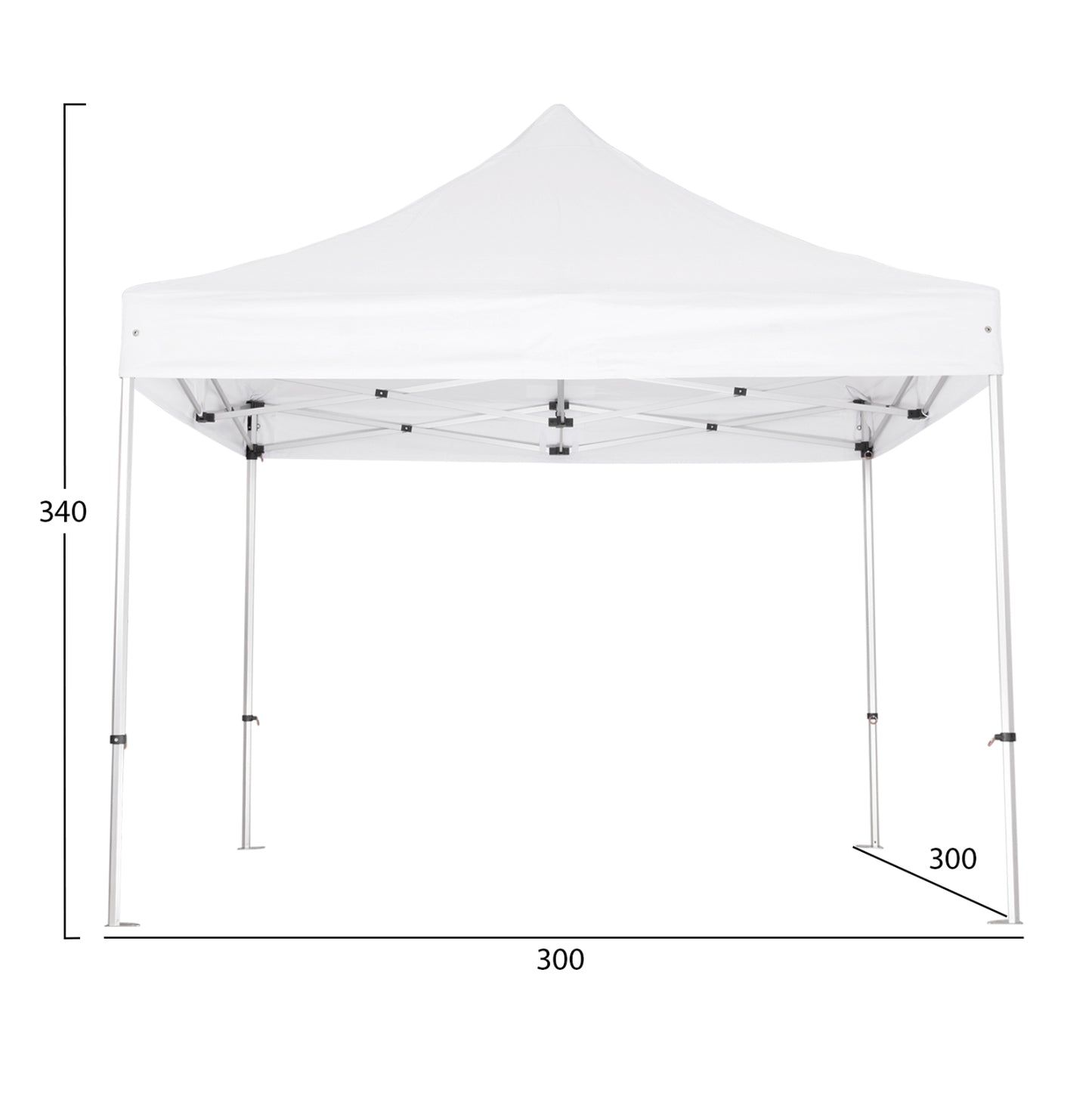 GAZEBO ΕΠΑΓΓΕΛΜΑΤΙΚΟ ΒΑΡΕΩΣ ΤΥΠΟΥ CRESSEN ΠΤΥΣΣΟΜΕΝΟ ΑΛΟΥΜΙΝΙΟΥ 3x3x3,4m
