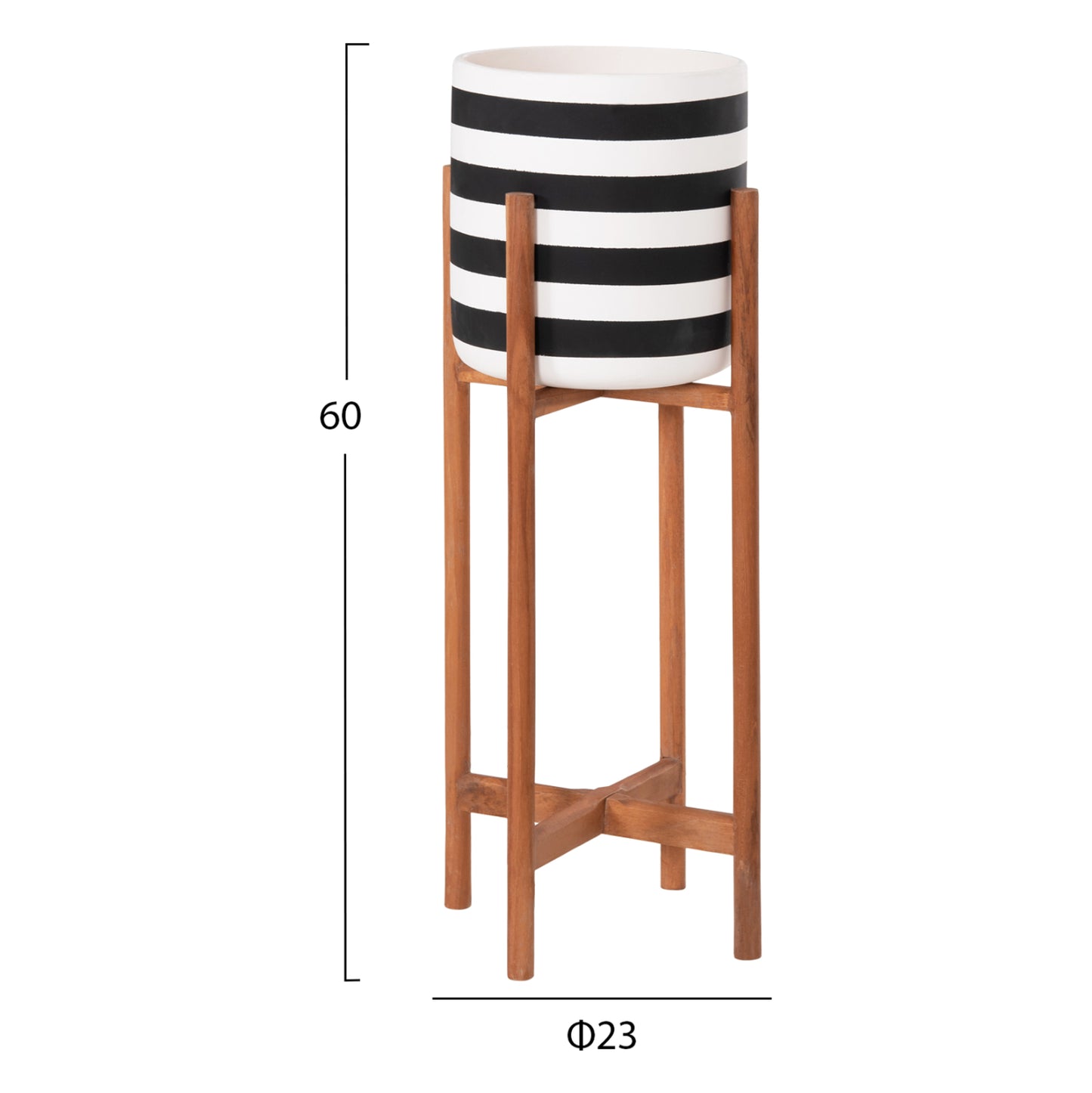 ΓΛΑΣΤΡΑ ΕΣΩΤ. ΧΩΡΟΥ RENTIL FIBER CEMENT ΛΕΥΚΟ/ΜΑΥΡΟ-ΒΑΣΗ TEAK Φ23x60