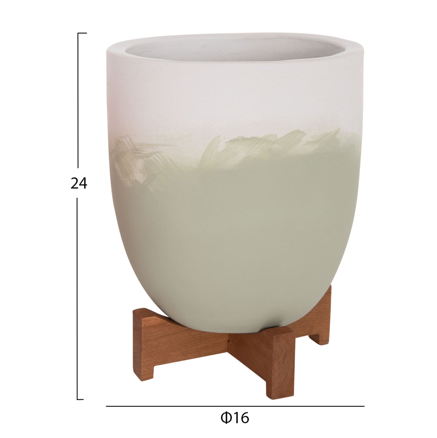 ΓΛΑΣΤΡΕΣ ΣΕΤ 2 ΤΜΧ SEON TERRACOTTA ΣΕ ΛΕΥΚΟ & ΠΡΑΣΙΝΟ TEAK ΒΑΣΗ