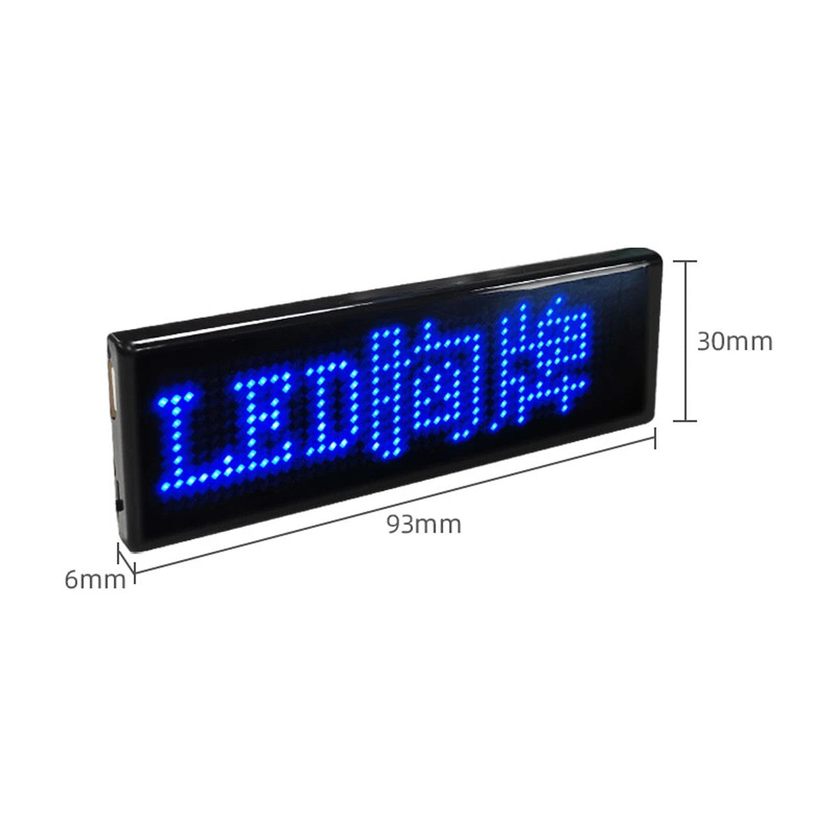 MATRIX GLB-106-0015 Κυλιόμενη Ψηφιακή Ετικέτα Ονόματος P1.7 48x12 Pixel LED 0.5W DC 5V με Επαναφορτιζόμενη Μπαταρία Li-ion 3.7V 200mAh IP20 Πολύχρωμο RGB - Bluetooth Control μέσω iPIXEL APP - Μ9.5 x Π3 x Υ1