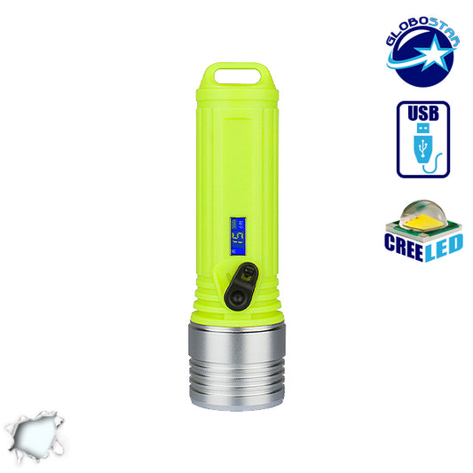 Αδιάβροχος Καταδυτικός Φακός Επαναφορτιζόμενος IP68 με 3 Μπαταρίες 18650 07009