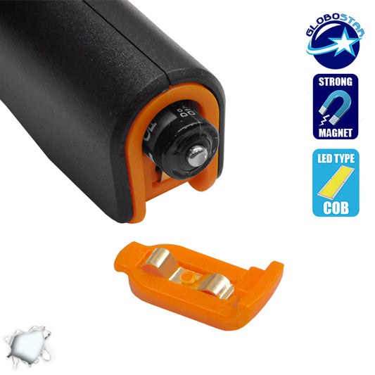Mini Φορητός Φακός PEN COB LED Πορτοκαλί Χρώμα 07011
