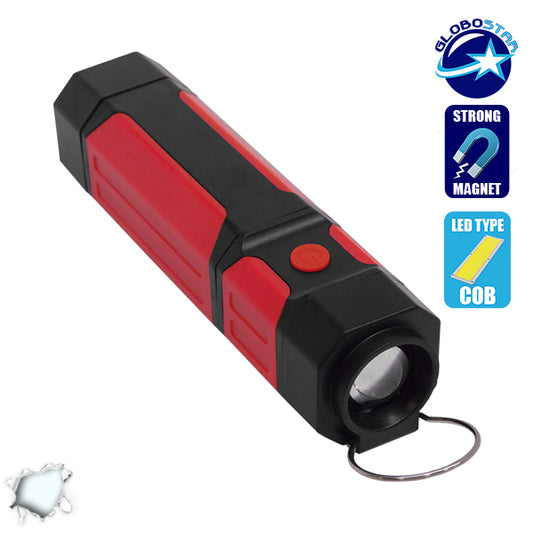 Φορητός Πτυσσόμενος Φακός LED με Εμπρόσθιο και Πλαϊνό Φωτισμό COB 07015