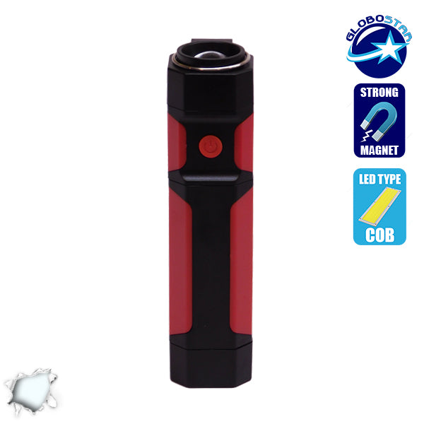 Φορητός Πτυσσόμενος Φακός LED με Εμπρόσθιο και Πλαϊνό Φωτισμό COB 07015