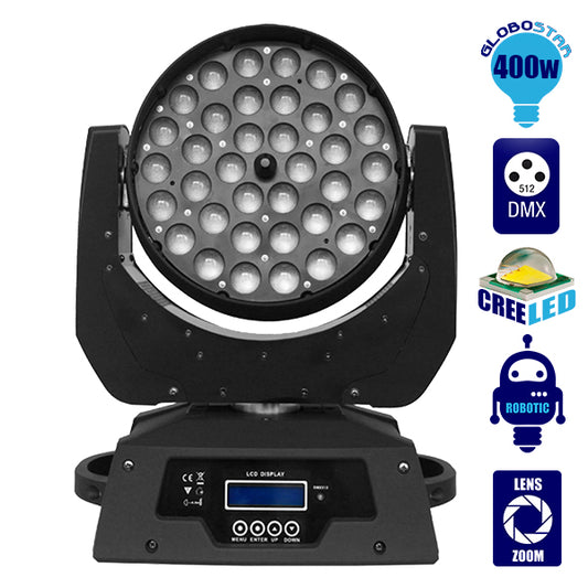 Κινούμενη Ρομποτική Κεφαλή Artemis ZOOM WASH PRO 10°-60° 36*10 Watt CREE LED RGBW 360W 230V DMX512 51116
