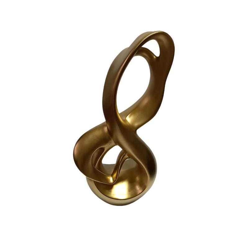 Κεραμικό Διακοσμητικό Αφηρημένο Σχέδιο σε Χρυσό Ματ 46εκ