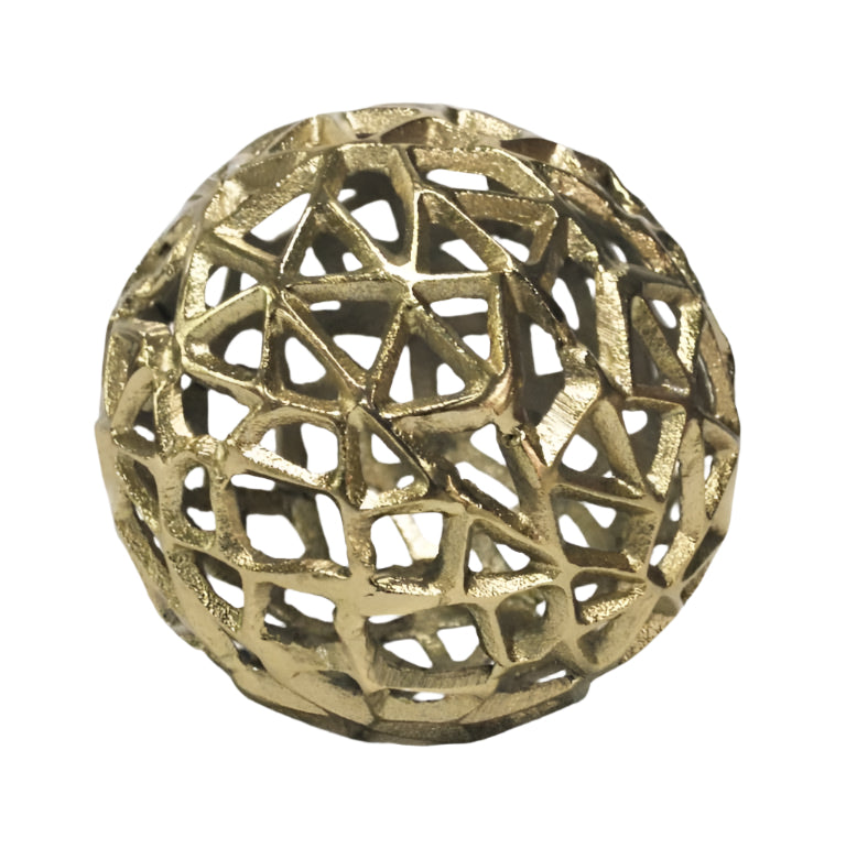 Μεταλλική Διακοσμητική Επιτραπέζια Χρυσή Σφαίρα 15x15x15