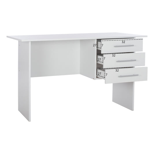 ΓΡΑΦΕΙΟ ΜΕΛΑΜΙΝΗΣ ENSLEY ΜΕ 3 ΣΥΡΤΑΡΙΑ ΛΕΥΚΟ 120x60x76