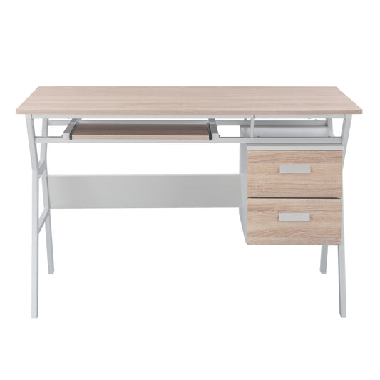 ΓΡΑΦΕΙΟ VITINO ΜΕΛΑΜΙΝΗ ΜΕΤΑΛΛΟ ΣΕ SONAMA ΛΕΥΚΟ 120x60x76